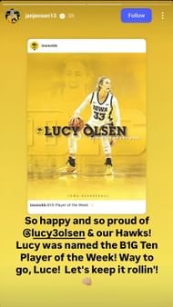 Jan Jensen writes a message for Lucy Olsen (Source: @janjensen13/Instagram)